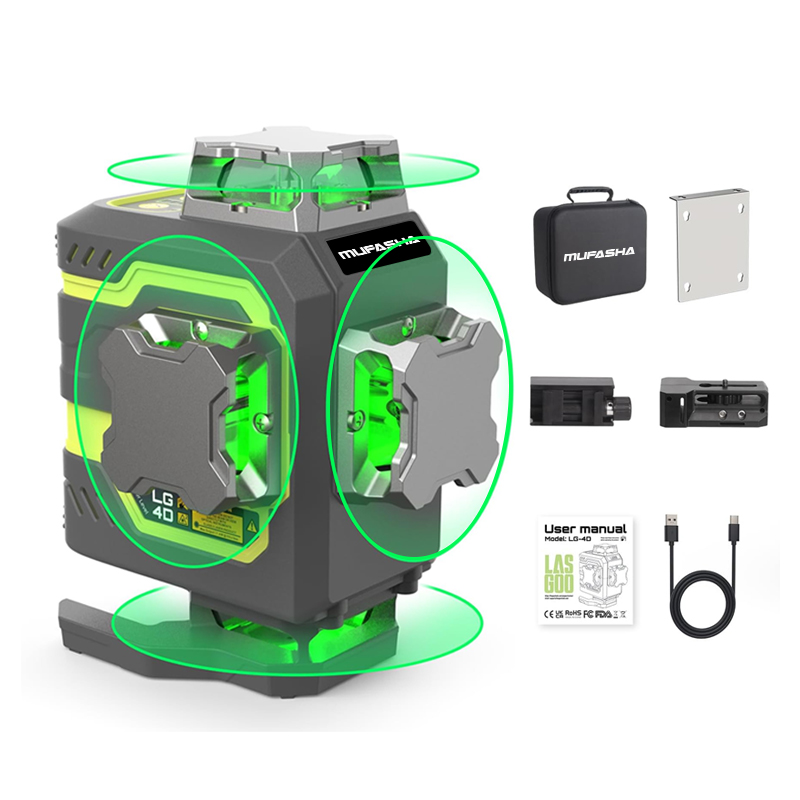 Laser Level 16 Lines 4D Green - 16라인 레이저 레벨 360 자동 수평