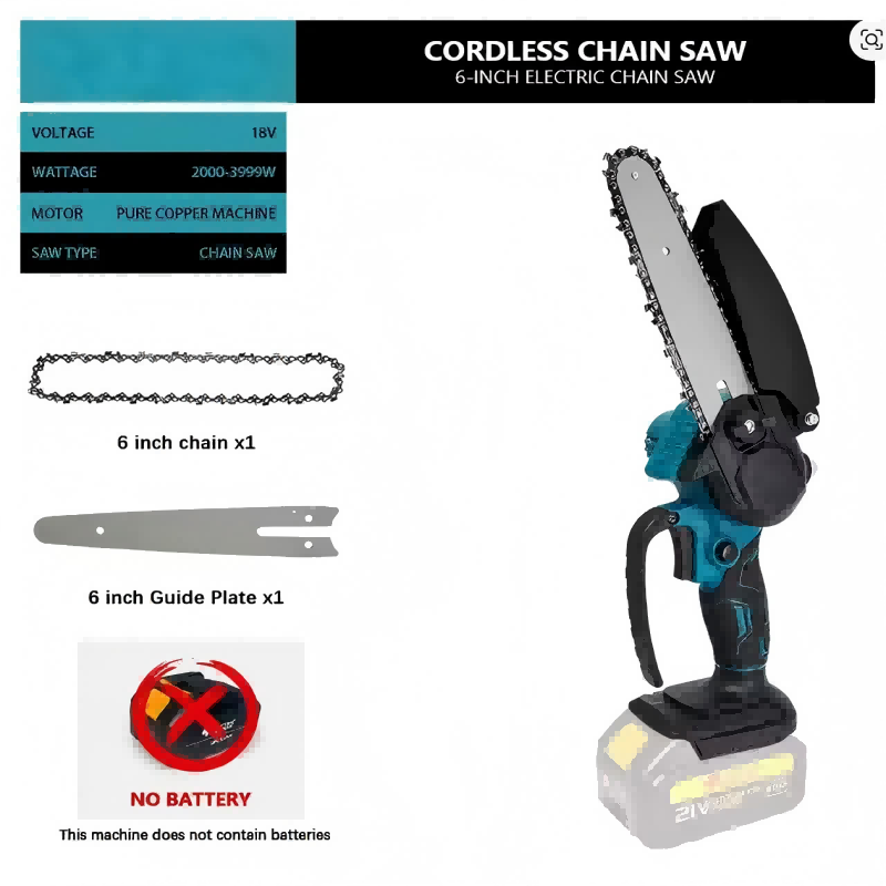 1700RPM 6인치 미니 리튬이온 전기 체인톱 한 손 - Mini Electric Chainsaw 6 Inch 리뷰 및 가격