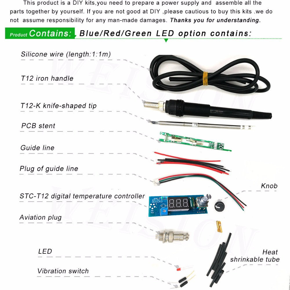 STC-T12 납땜 인두 DIY 키트/단위 디지털 납땜 - Digital Soldering Station T12 리뷰 및 가격