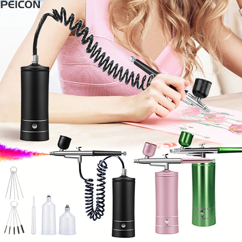에어 브러시 페인팅 에어 브러시 (압축기 포함) 페인트 - Airbrush Kit With Mini Compressor 리뷰 및 가격