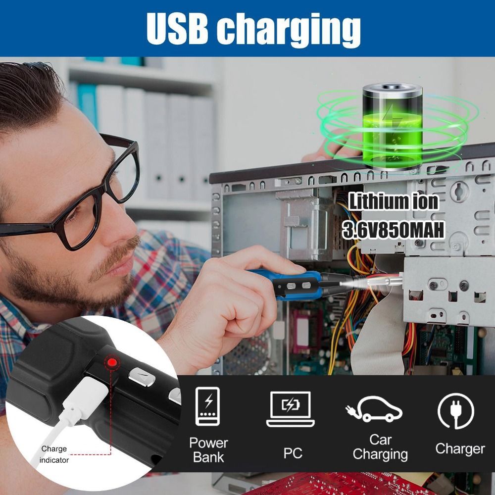 LED 조명이있는 3.6V 전기 스크루 드라이버 USB - Electric Screwdriver Rechargeable Usb 리뷰 및 가격