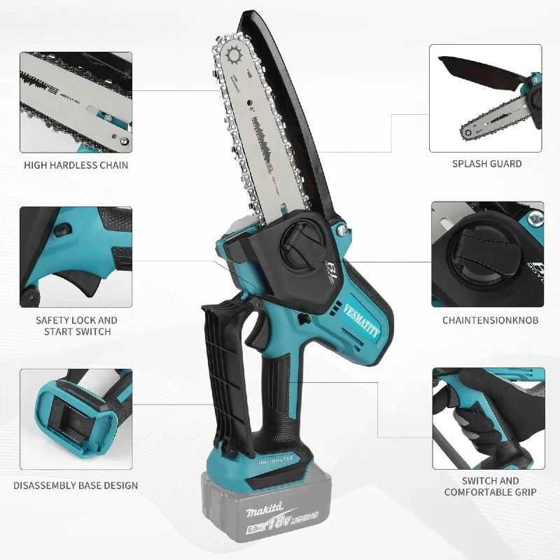VESMATITY 6인치 무선 전기 체인톱, 미니 휴대 - Mini Electric Chainsaw 6 Inch 리뷰 및 가격