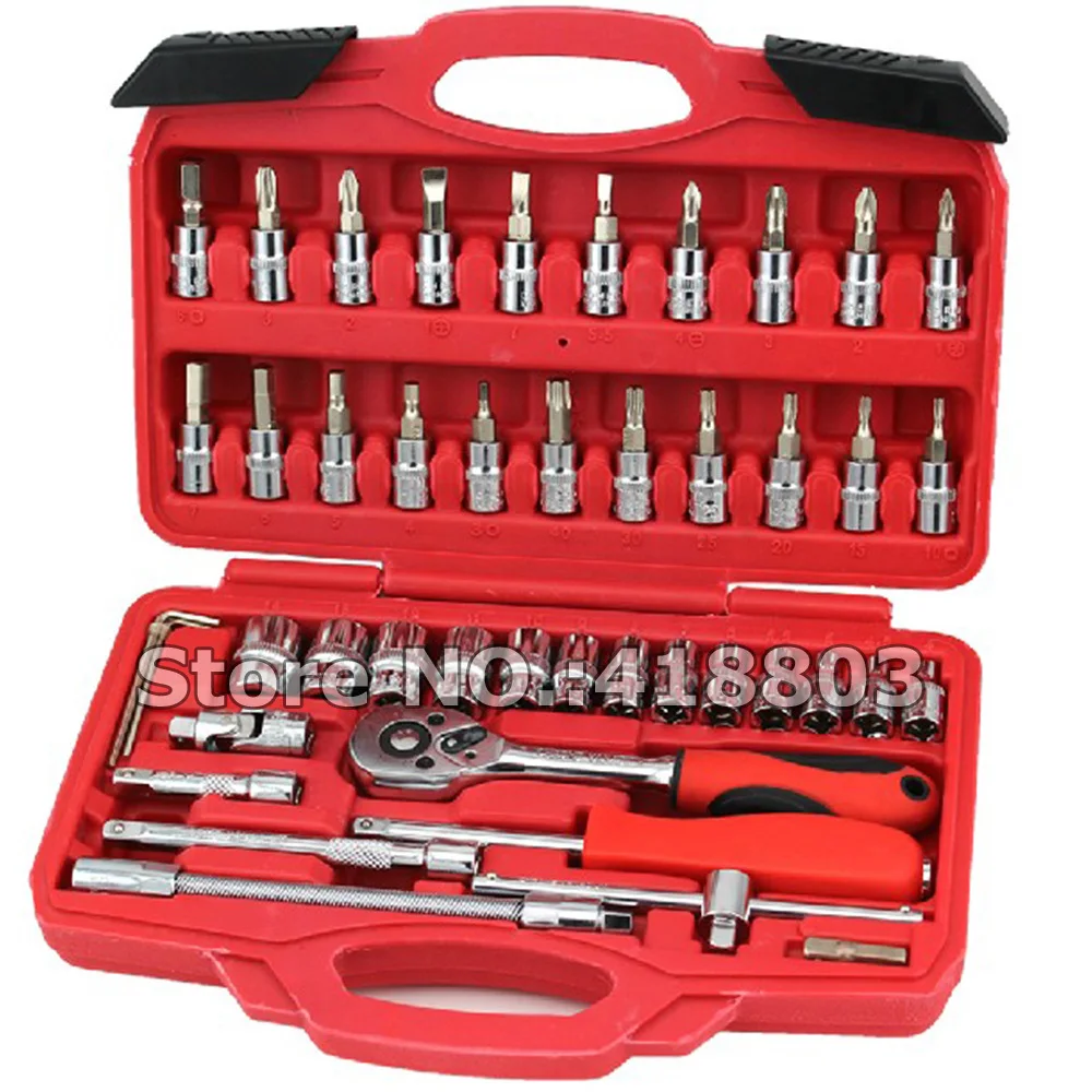 46피스 공구함 1/4 DR 오토바이 자동차 수리용 스 - Hand Tools 리뷰 및 가격